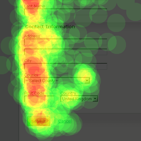 [Figura 1] Mapa de calor num estudo de eye-tracking que mostra o caminho para a conclusão.